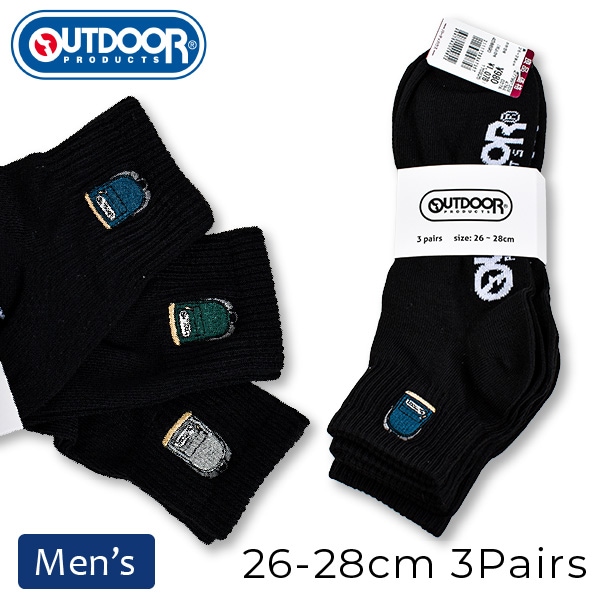 OUTDOOR(�����ȥɥ��ץ�������) ���� ��� 3­�� 2���ޤǥ᡼���ز� ���ˡ��������å��� ���硼�� �� 3P 26 27 28 26-28cm �ɽ�