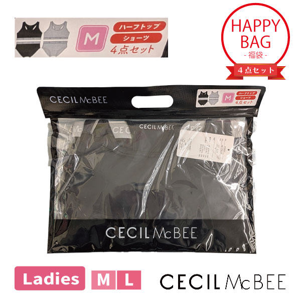 CECIL McBEE�ʥ�����ޥ��ӡ��� 4�����å� �ϡ��եȥå�2�� ���硼��2�� ʡ��  �ؿ� ��ǥ����� ���硼�� �ѥ�� �ϡ��եȥå� �ϥåԡ��Хå�  M L