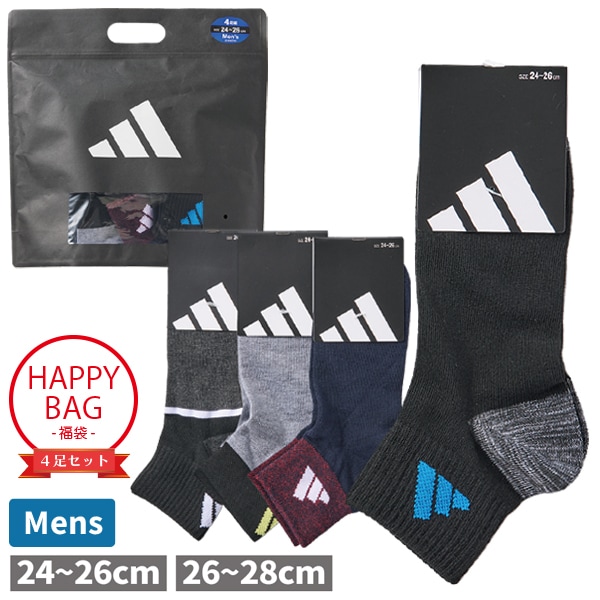 ���� 4­�� adidas ���ǥ����� ��� �»� 24-26cm 26-28cm 4­���å� 4P ʡ�� �ϥåԡ��Хå� ι�� ���å��� ���ݡ��� �Ĥ��� �������䶯��1���ޤǥ᡼���زġ�