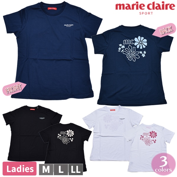 ��ǥ����� �ؿ� marie claire sport �ޥꥯ�졼�� ���ݡ��� Ⱦµ T����� �ȥåץ� �ޥꥯ�� M L LL �֥��� �ץ��� ��1���ޤǥ᡼���زġ�