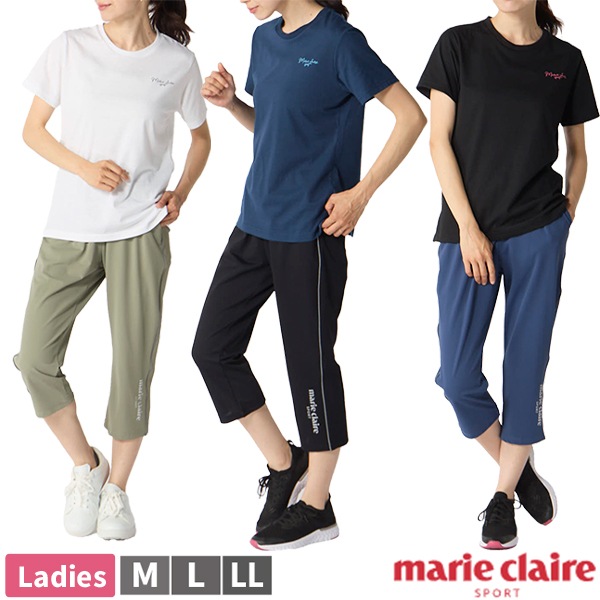 ��ǥ����� �ؿ� marie claire sport �ޥꥯ�졼�� ���ݡ��� Ⱦµ T����� �ȥåץ� �ޥꥯ�� M L LL �֥��� �ץ��� ��1���ޤǥ᡼���زġ� 416-901