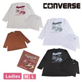 ����С��� CONVERSE �ؿ�Ĺµ T����� �ȥåץ� ���󥰥��꡼�֥���� ���åȥ��� �ɽ� �ץ��� ��100�� �ץ륪���С� M L 1�Ĥޤǥ᡼���ز�