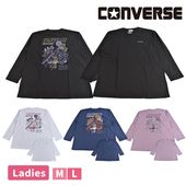 ����С��� CONVERSE �ؿ�Ĺµ T����� �ȥåץ� ���󥰥��꡼�֥���� ���åȥ��� �ɽ� �ץ��� ��100�� �ץ륪���С� M L 1�Ĥޤǥ᡼���ز�