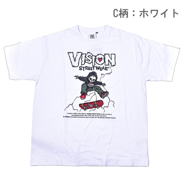 ���Ͳ����ʡ�VISION STREET WEAR �������ȥ��������� �ץ��� Ⱦµ T����� ��˥��å��� �˽����� ��� �»� ��ǥ����� �ؿ� �����奢�� ���ȥ꡼�� ��1���ޤǥ᡼���زġ�