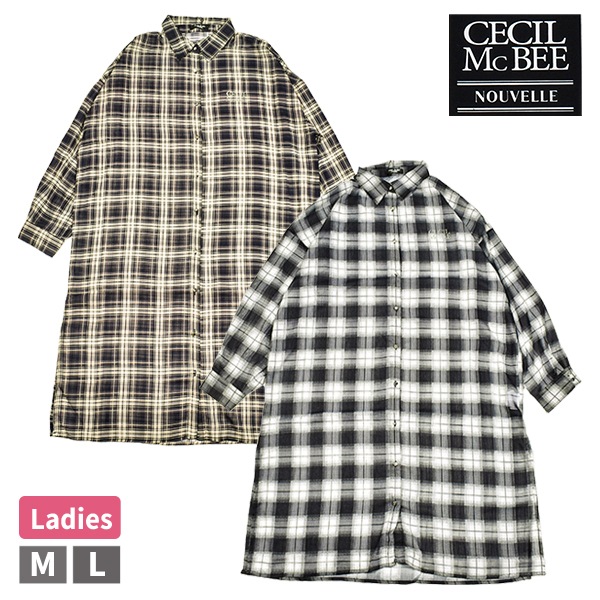 セシルマクビー CECILMcBEE レディース トップス シアーシャツ ワンピ