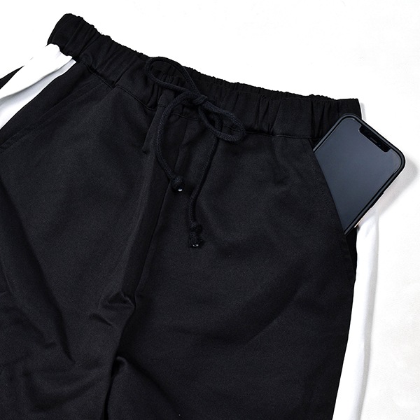 新品　NBB WEEKEND 裾ファスナー ラインパンツ ブラック　サイズ0 新品 NBB WEEKEND 裾ファスナー ラインパンツ ブラック サイズ0