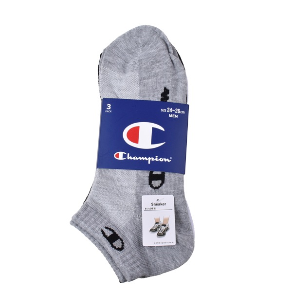 Champion �����ԥ��� ���� ���å��� ��� �»� 3­�� ���ˡ������� ���ˡ��������å��� ���硼�� 8cm������ �� ���졼 �ۥ磻�� �������륽�å��� 3P 24-26cm 26-28cm ����