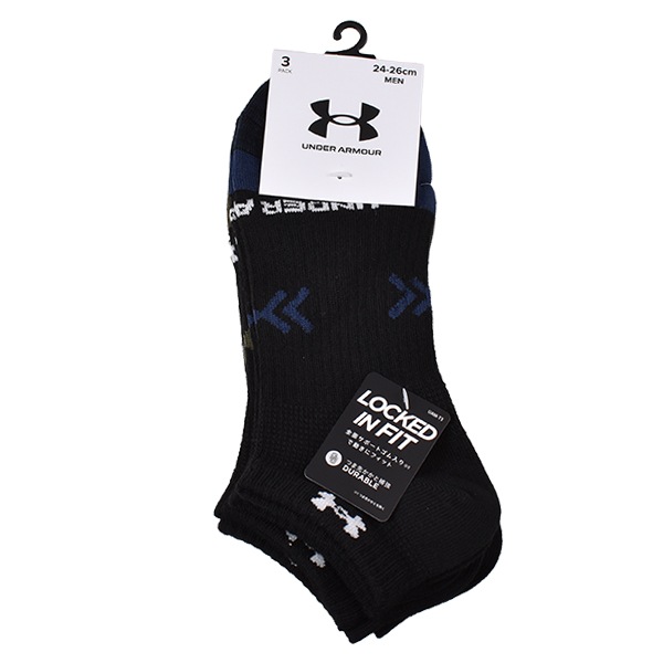 UNDER ARMOUR ������������ޡ� ���� ���å��� ��� �»� 3­�� ���ˡ������� ���ˡ��������å��� ���硼�� �� �������륽�å��� 3P 24-26cm 26-28cm ���ݥ���� ����