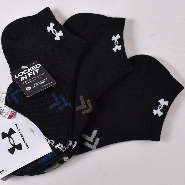 UNDER ARMOUR ������������ޡ� ���� ���å��� ��� �»� 3­�� ���ˡ������� ���ˡ��������å��� ���硼�� �� �������륽�å��� 3P 24-26cm 26-28cm ���ݥ���� ����