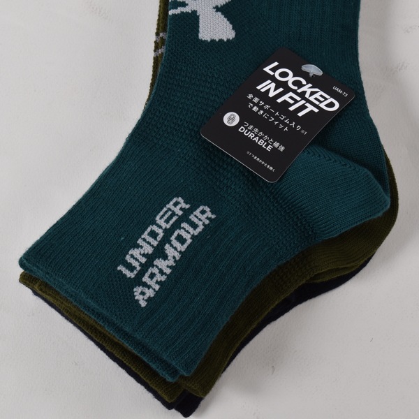 UNDER ARMOUR ������������ޡ� ���� ���å��� ��� �»� 3­�� ���硼�ȥ��å��� �ͥ��ӡ� ������ ���꡼�� 3P 24-26cm 26-28cm ���ݥ���� ���� ���λ��Ԥ�