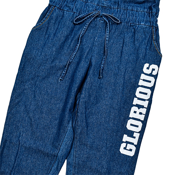 婦人 レディース 長袖 オールインワン デニム つなぎ カジュアル