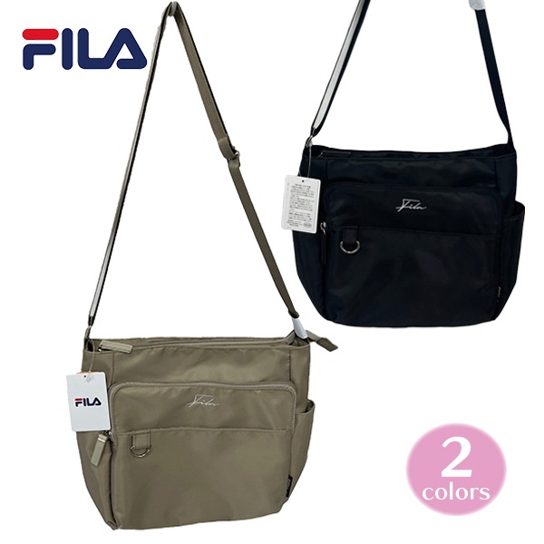 FILA フィラ ショルダーバッグ SD 縦型 多収納 多ポケット Dカン付き