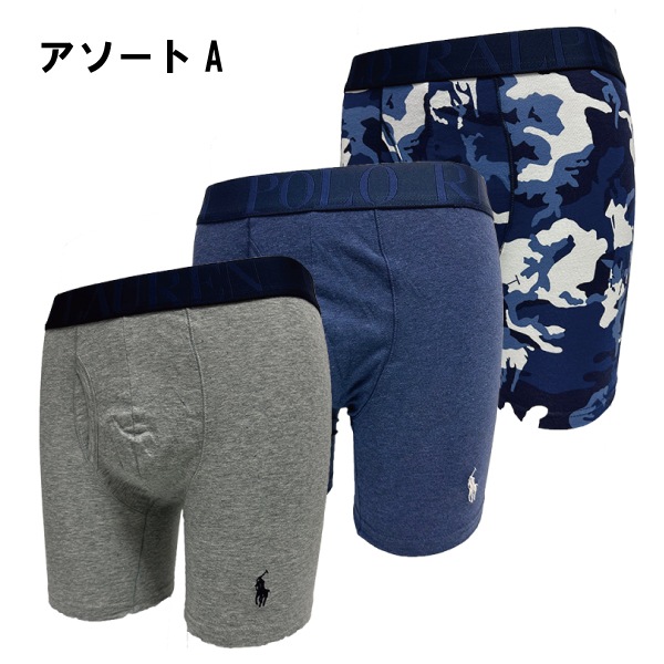 POLO RALPH LAUREN �ݥ� ���ե������ �ܥ������ѥ�� 3�祻�å� ���åȥ� ��� �֥��� ���� �ѥ�� ����ʡ� 3�ѥå� �»� ���� S M L ��