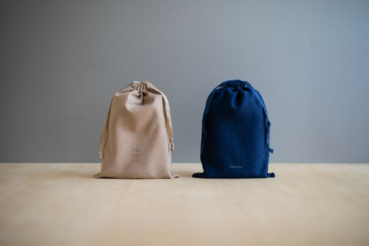 ベロア巾着（ネイビー）