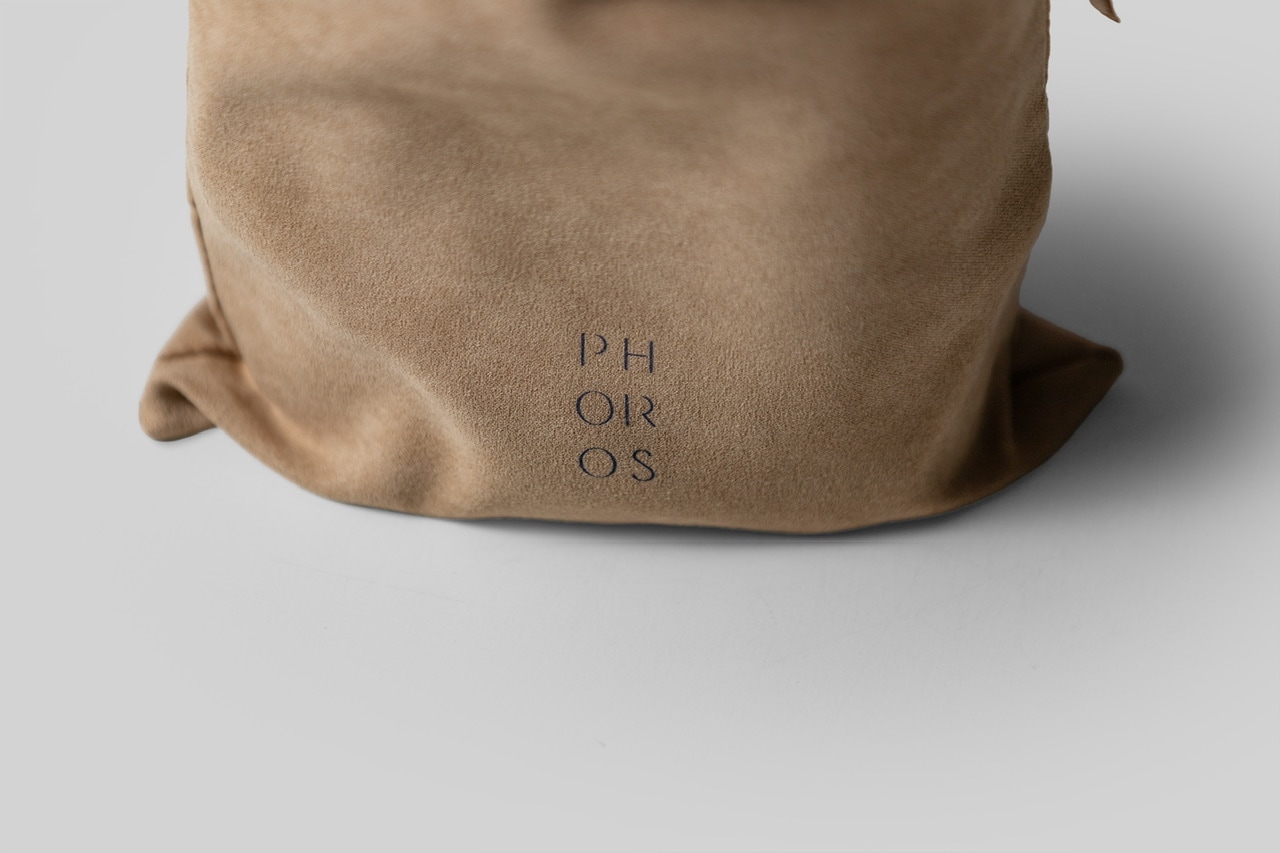 ベロア巾着(ベージュ)