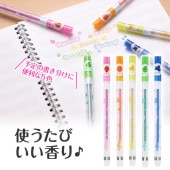 ピアノライン 香りつきキラキラペン 5色セット（音符）