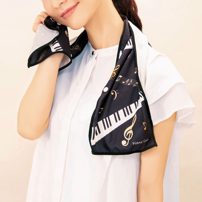 ピアノライン クールタオル（音符）｜ピアノライン(Piano line)は