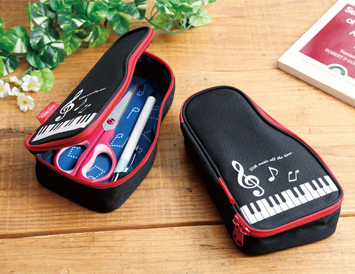 ピアノライン ペンケース（グランドピアノ）ブラック｜ピアノライン