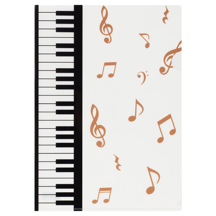 ピアノライン A4クリアファイル 裏面クリアタイプ（マーチ）｜ピアノ