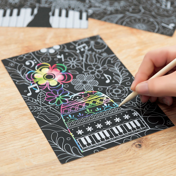 ピアノライン スクラッチアート（5枚組）｜ピアノライン(Piano line