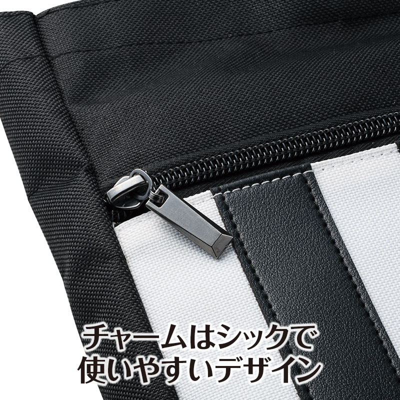 ピアノライン ファスナーポケット付き横型トート（オクターヴ