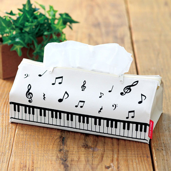 ピアノライン ポーチにもなるティッシュケース（マーチ）｜ピアノ