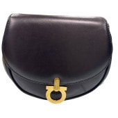 Salvatore Ferragamo ��������ȡ���ե��饬�� �����ޡ��� ���������Хå� �쥶�� ��ǥ����� �֥�å� �����ֹ桧7785