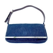 �ե���ǥ� FENDI ���� ���������Хå� ��󥷥����� �ǥ˥� �ͥ��ӡ� 26640 �����ֹ桧9405