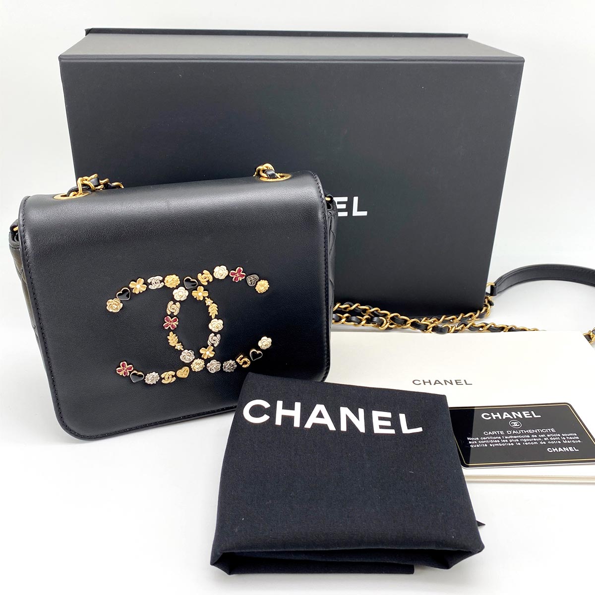 CHANEL ココマーク チェーンショルダーバッグ AS1881 花柄 9353 CHANEL シャネル ココマーク チェーンショルダーバッグ AS1881