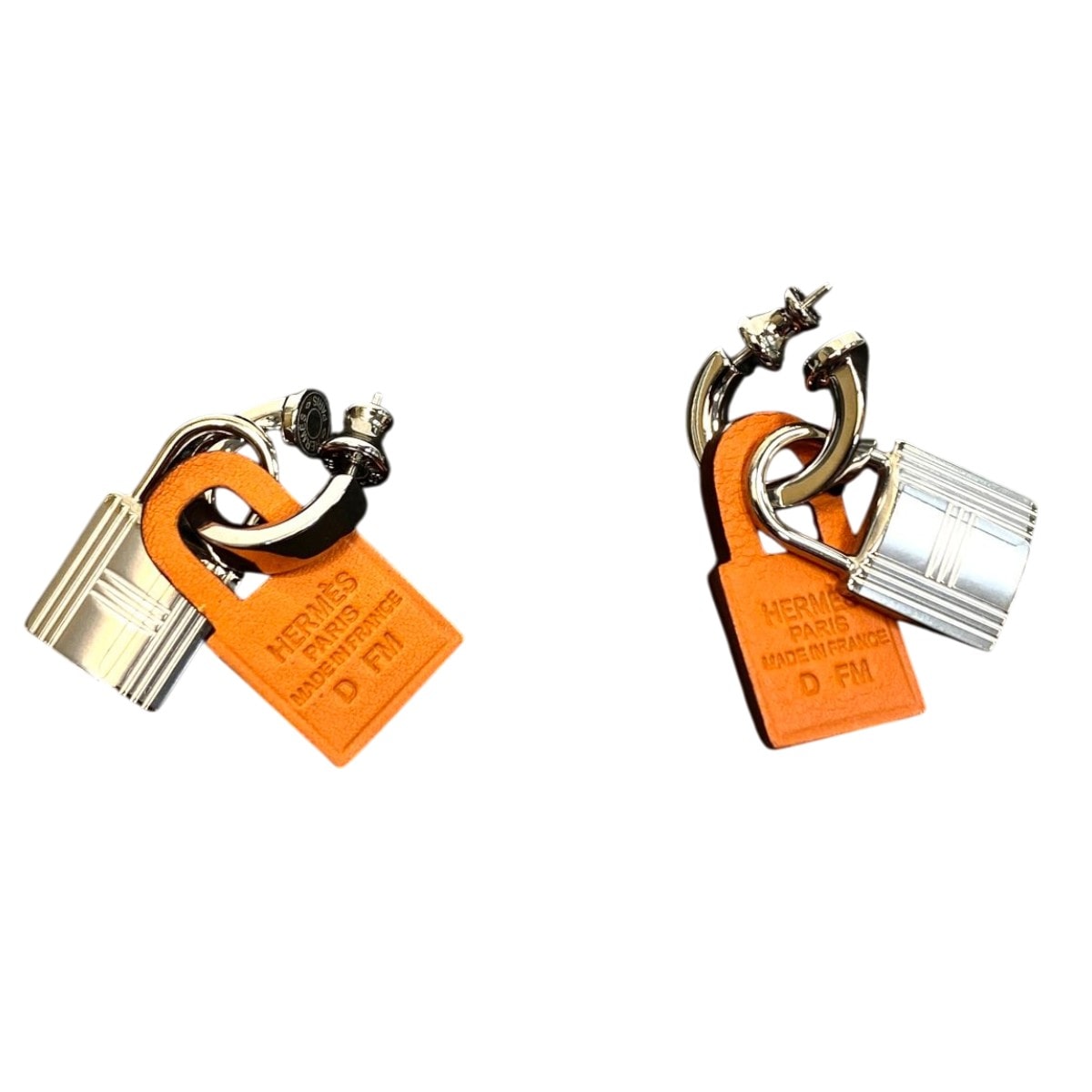 エルメス HERMES オーケリー ピアス ヴォースウイフト オレンジ