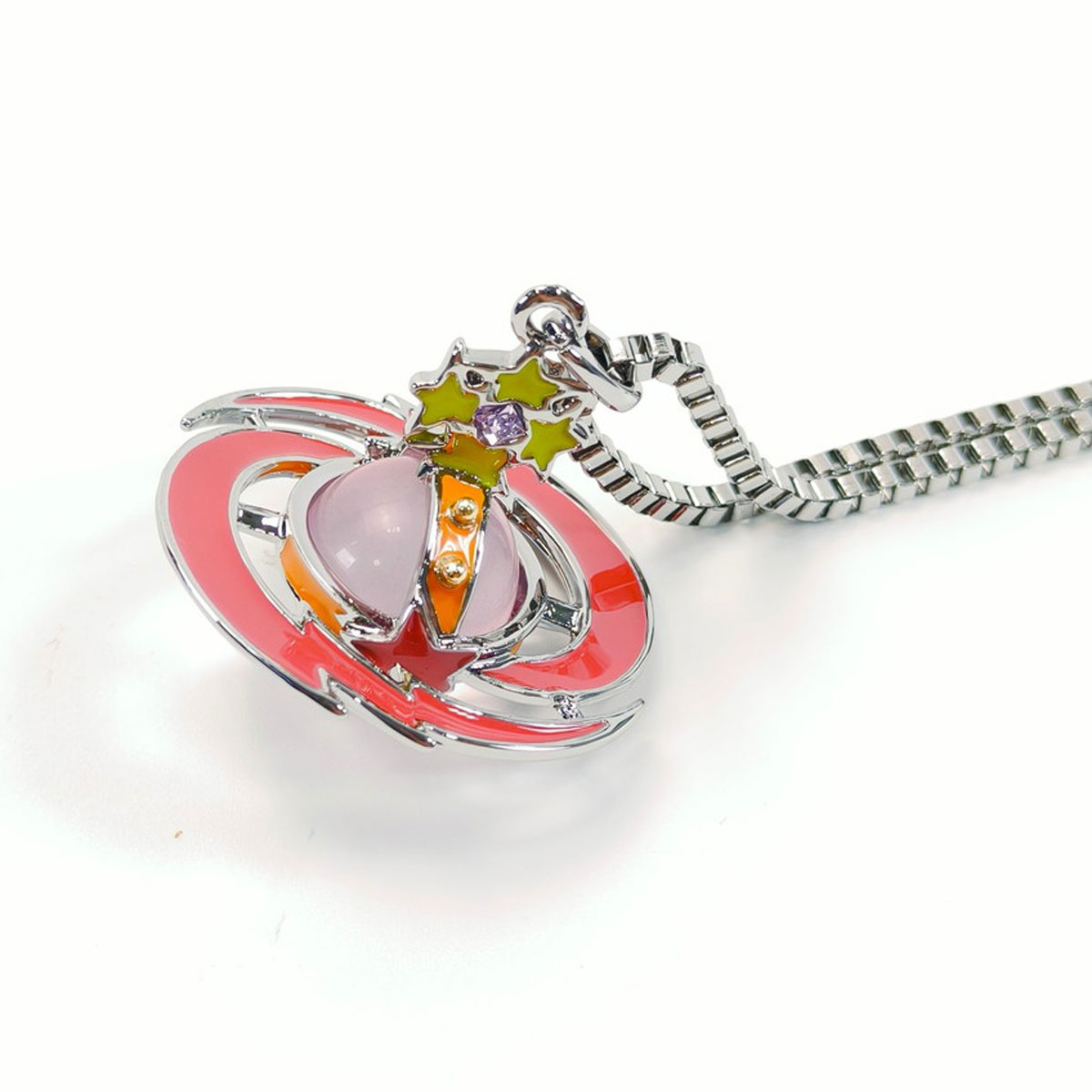 正規品 ヴィヴィアンウエストウッド ピンク オーブ ネックレス スモールオーブ ネックレス ピンク×シルバー ヴィヴィアン