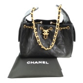 CHANEL ����ͥ� CHANEL25 ���⡼��ϥ�ɥХå� �������󥷥����� �֥�å� AS5293 �����ֹ桧10046