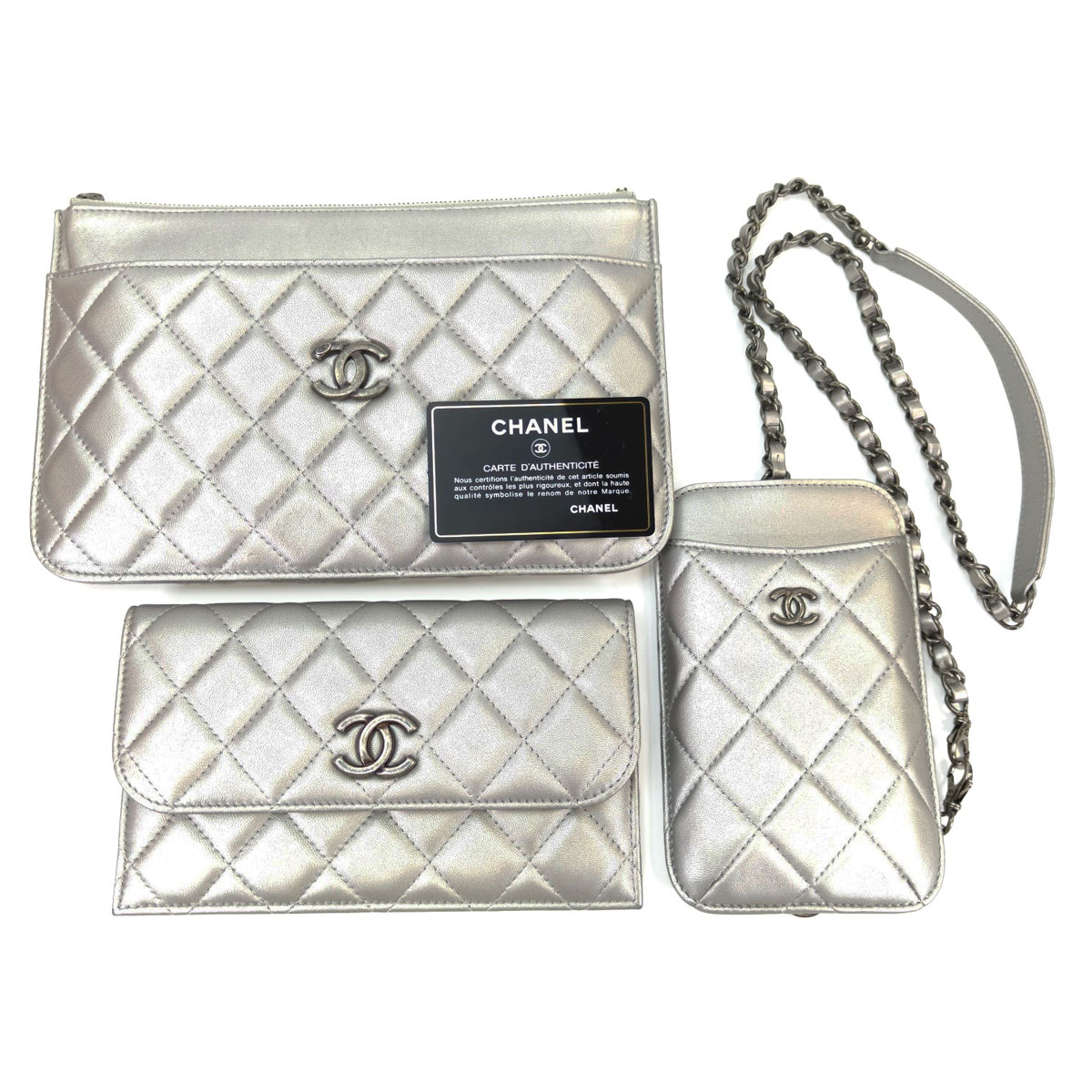 CHANEL シャネル マトラッセ マルチバッグ チェーンショルダー 財布