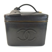 リアママCHANEL バニティバッグ✨ビコローレ✨ラムスキン❗️美品✨ CHANEL(シャネル) バニティバッグ ビコローレ 黒 ラムスキン - メルカリ