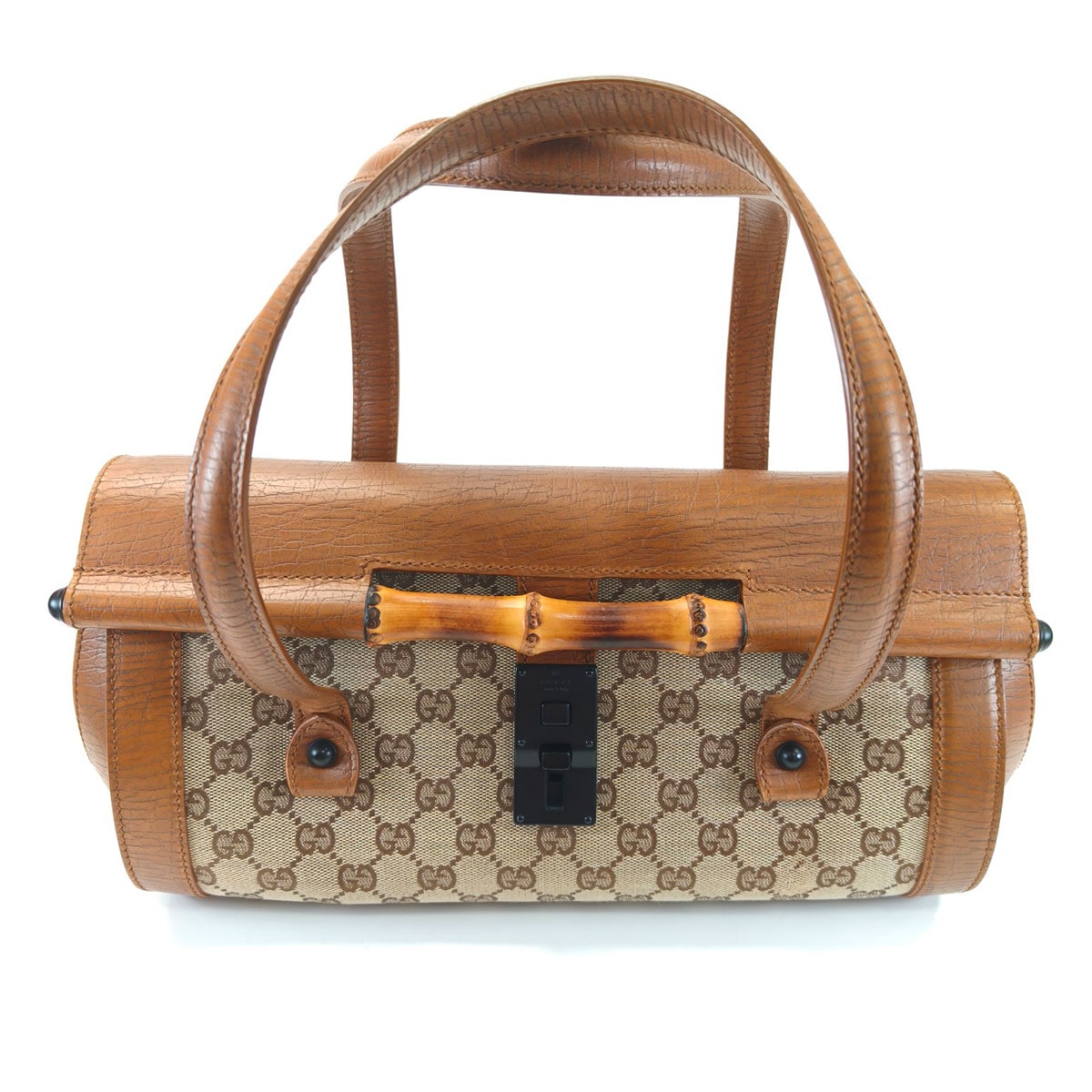 GUCCI グッチ バンブー ワンショルダー トートバッグ ブラウン 管理