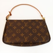 LOUIS VUITTON �륤�����ȥ� ��Υ���� �ݥ����å� ����������� ���������꡼�ݡ��� �ϥ�ɥХå� �֥饦�� �����ֹ桧10542