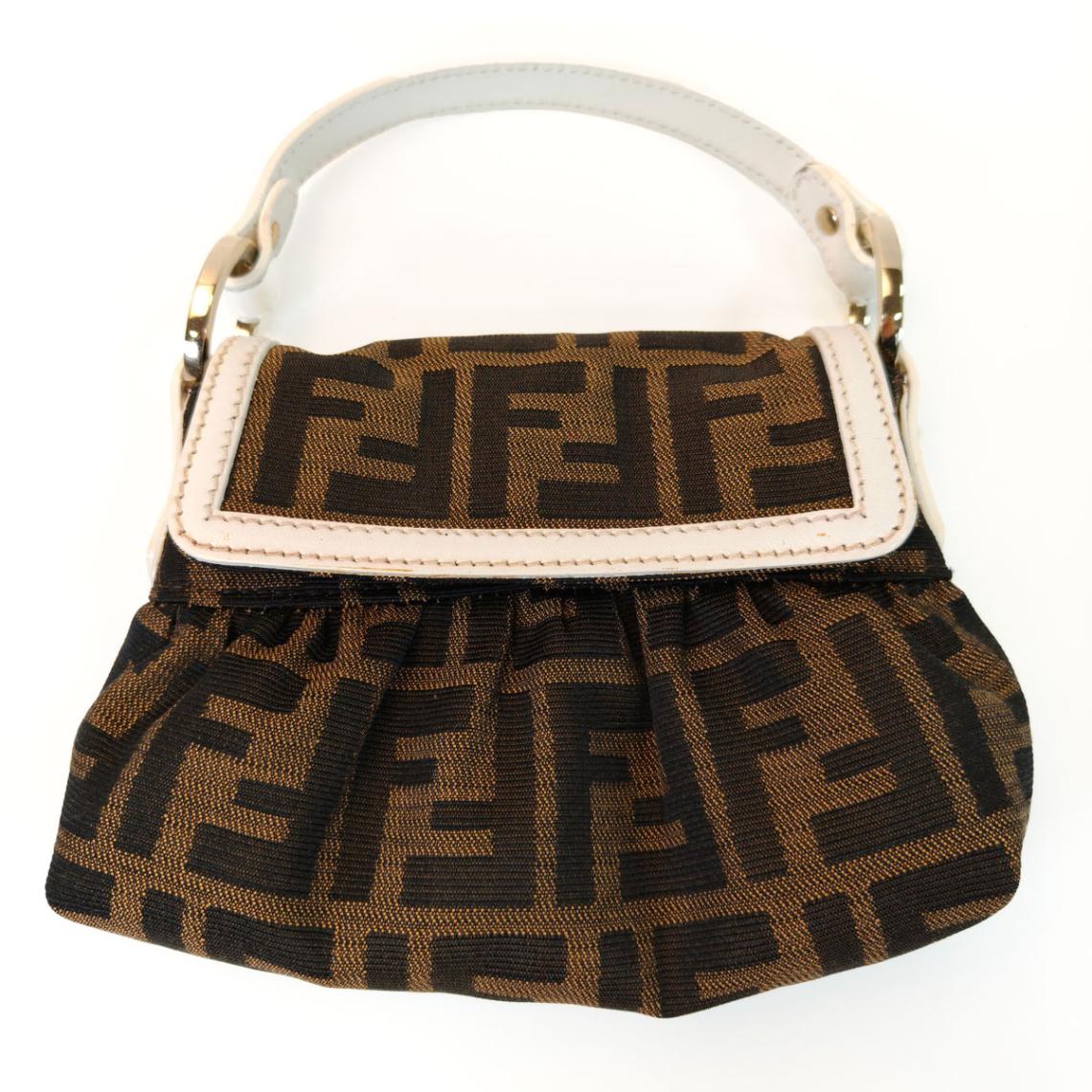 FENDI フェンディ ズッカ柄 ハンドバッグ ミニバッグ ブラウン 管理