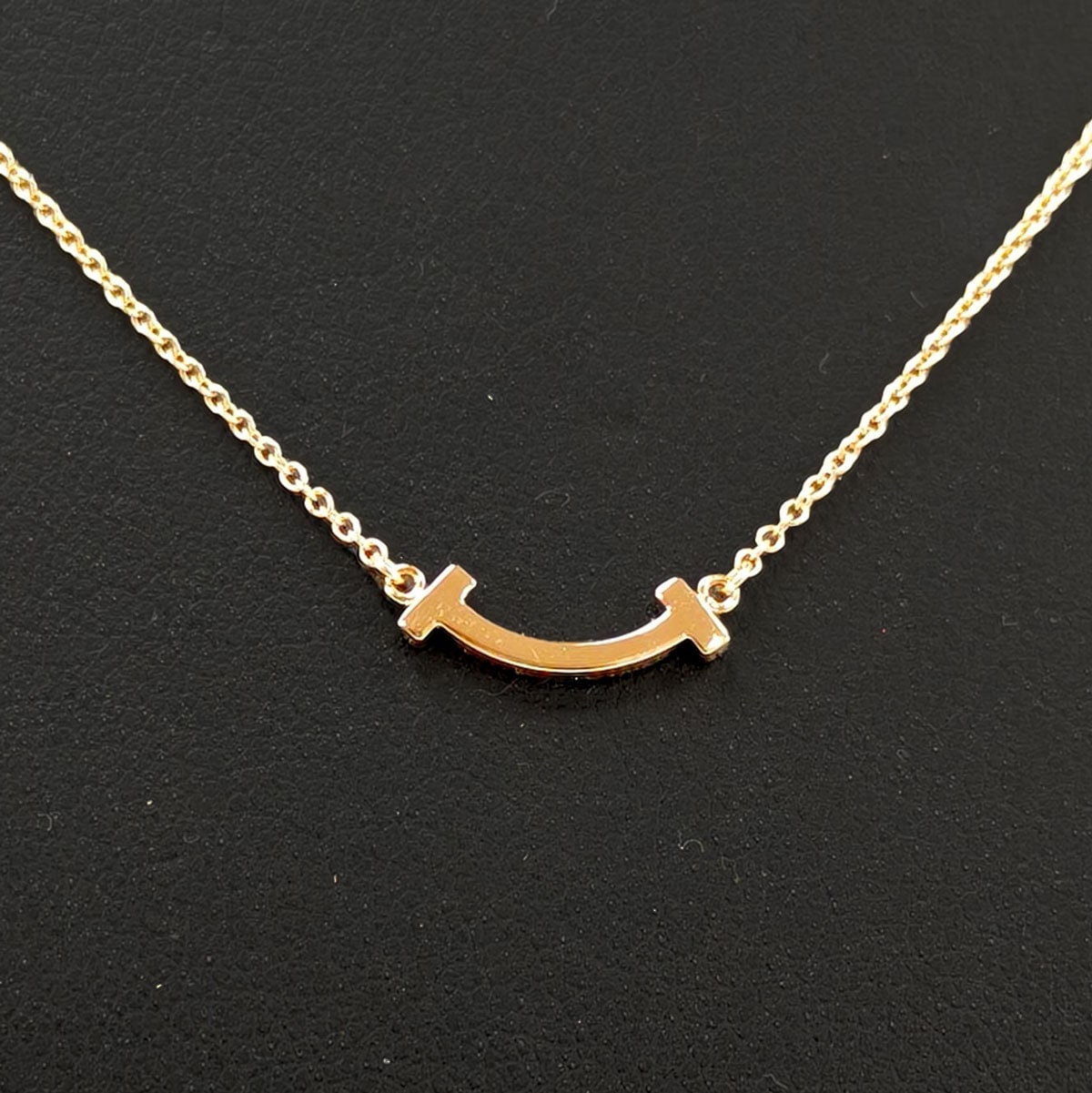 ティファニー/Tiffany&Co/ネックレス/ティファニーt TIFFANY&Co. ティファニー Tスマイル ミニ K18 ネックレス ゴールド