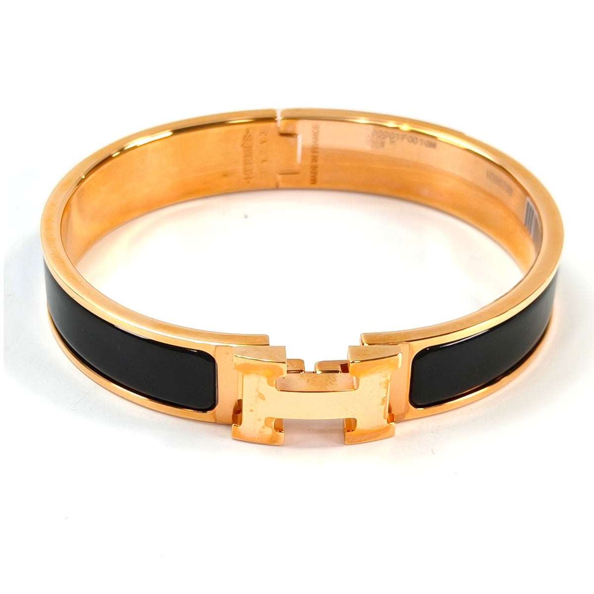 HERMES エルメス クリックH バングル ゴールド ブラック ブレスレット HERMES エルメス クリックH ブレスレット バングル ゴールド×ブラック