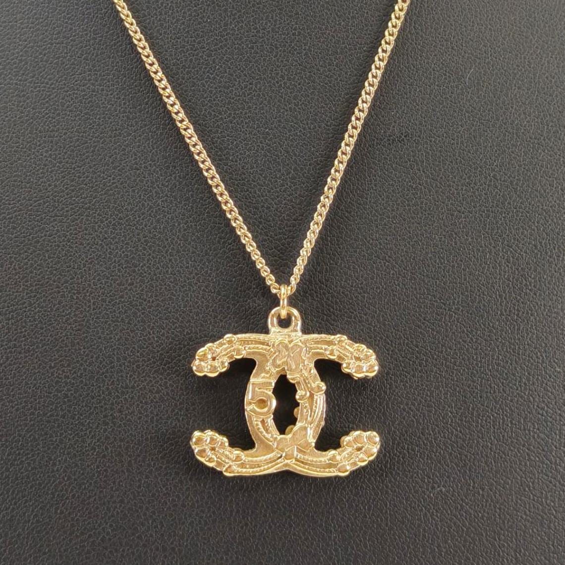 CHANEL シャネル ココマーク No5 リボン ネックレス ゴールド 管理番号