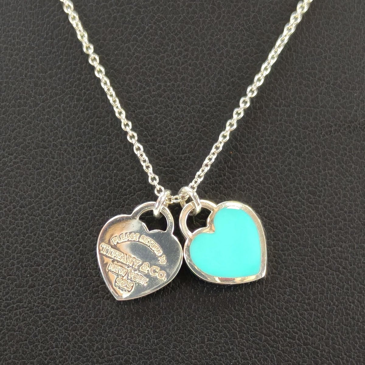 ティファニー　ダブルハートペンダント 新品♡Tiffany & Co. ティファニーブルーダブル ハート型ペンダント