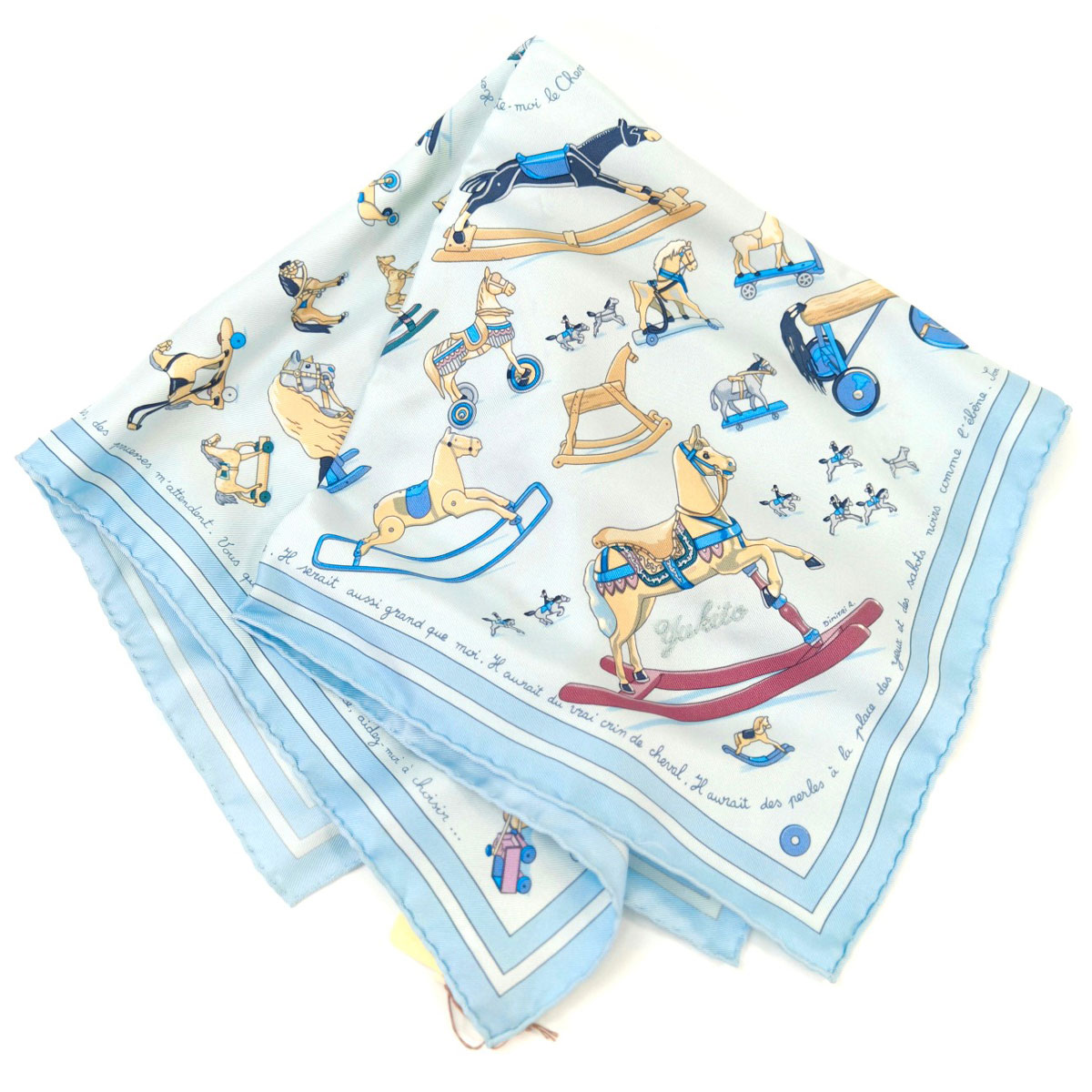 エルメス　スカーフ　ガヴロッシュ 45 カヴァリエ・アン・フォルム　馬柄 エルメス スカーフ ガヴロッシュ 45 カヴァリエ・アン・フォルム 馬柄