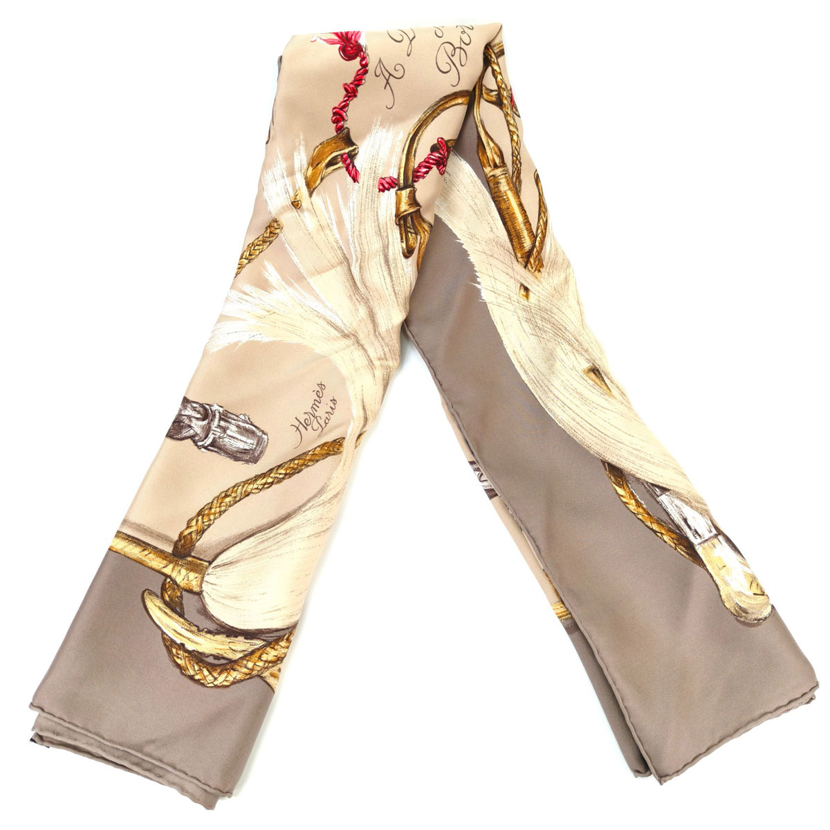 HERMES エルメス カレ90 A Propos de Bottes ブーツについて シルク