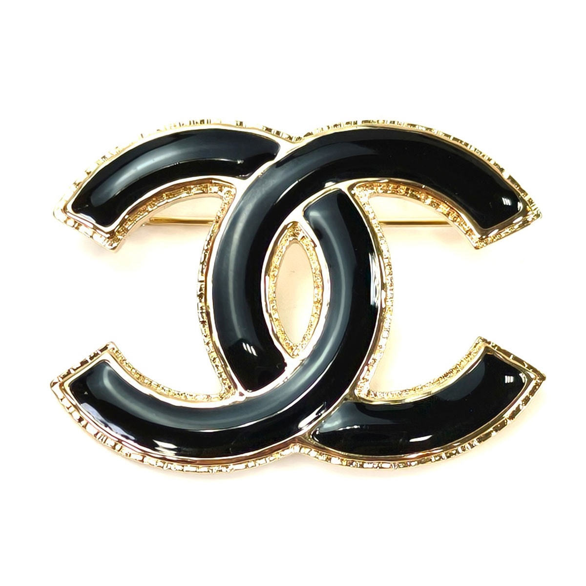 CHANEL ロゴブローチ ブラック ゴールド 楽天市場】極美品 シャネル CHANEL ココマーク ブローチ 黒×ゴールド