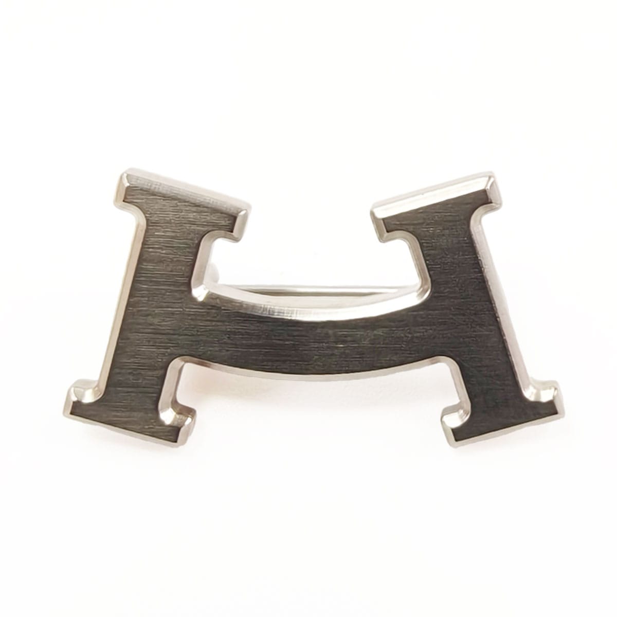 HERMES エルメス Hスマイル ブローチ シルバー 管理番号：10738