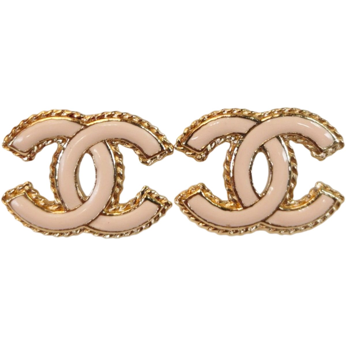 CHANEL シャネル ココマーク ピアス ゴールド×ピンク 管理番号：10754