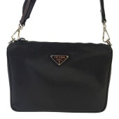 PRADA �ץ�� �ʥ����� ���������Хå� NERO �֥�å� �����ֹ桧10820