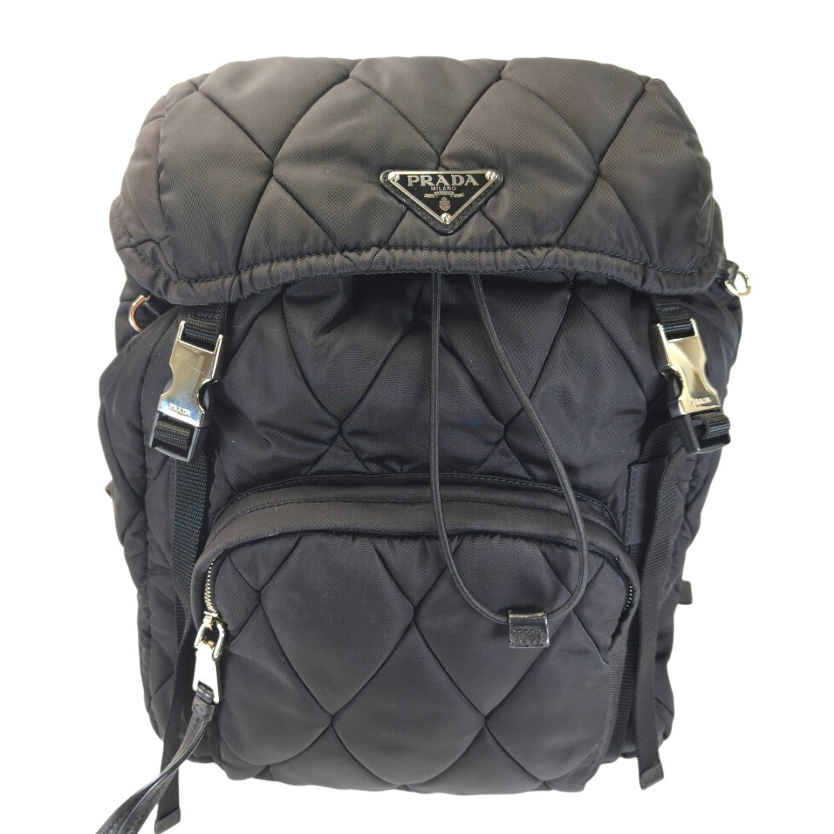 PRADA プラダ ナイロン キルティング リュック バックパック 黒 管理