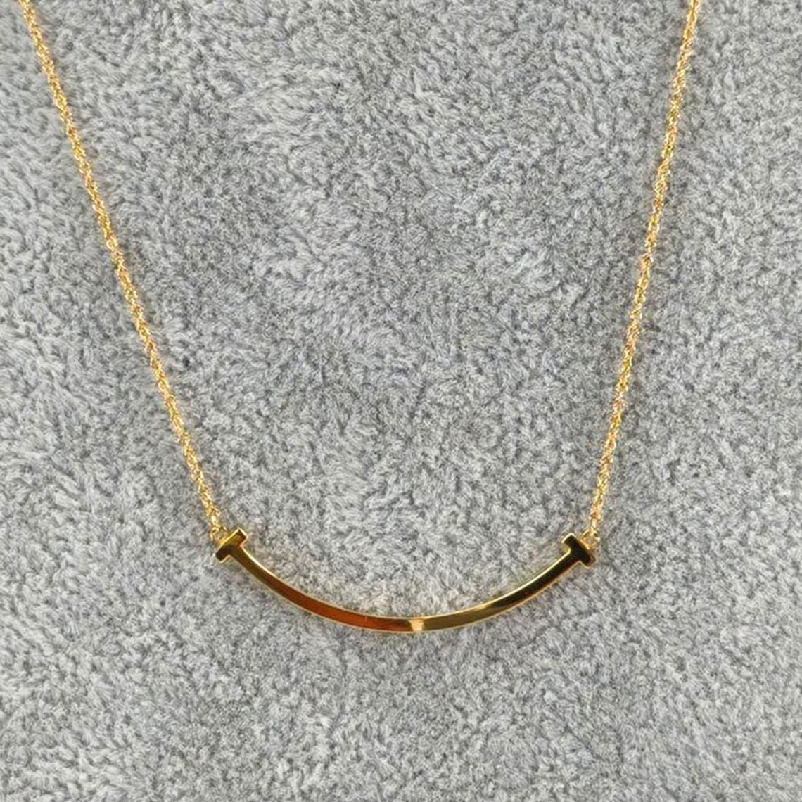 TIFFANY ティファニー Tスマイル ネックレス スモール ゴールド 管理