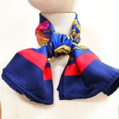 HERMES ����᥹ ����90 Cheval Turo �ȥ륳���� ���륯 �������� �ͥ��ӡ� �����ֹ桧10870